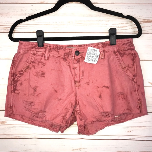 Free People Pants - Free People Terra Cotta Washed Distressed Shorts 2